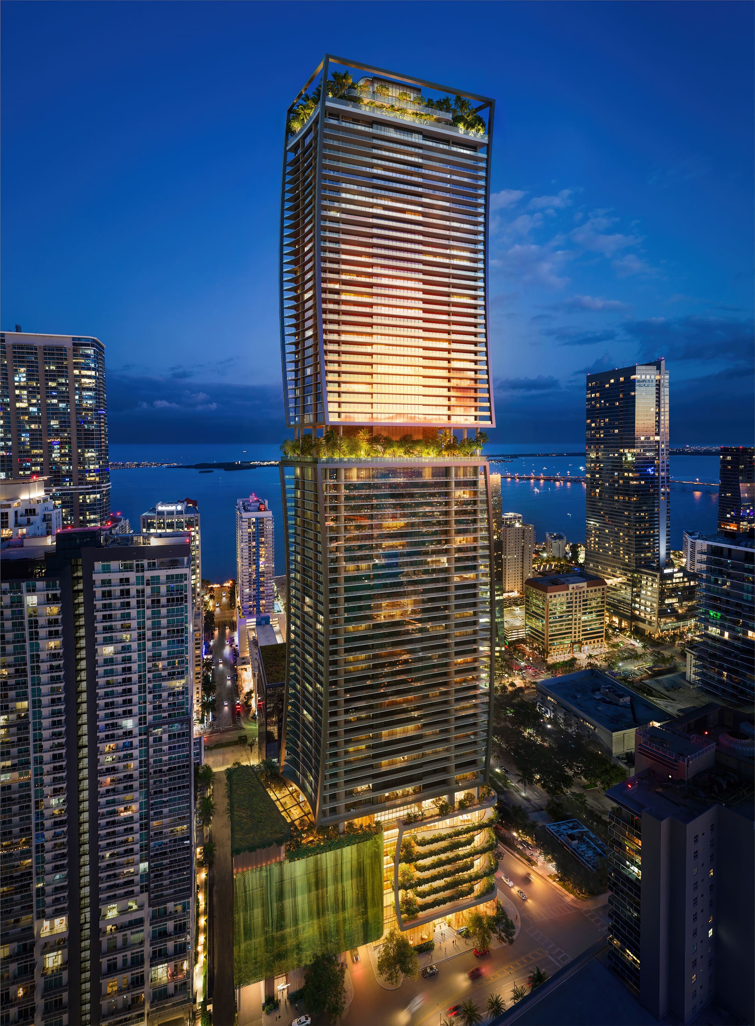 ORA by Casa Tua tower over Biscayne Bay