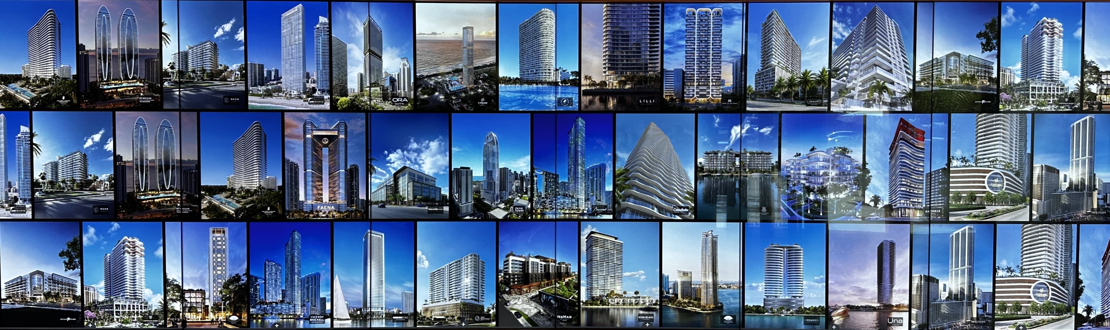 Fortune International Group development portfolio wall